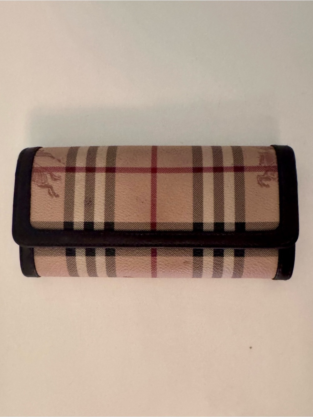 Authentic Burberry Women’s Nova Check Leather Trim Long Wallet – Beige & Brown - Picture 2 of 6